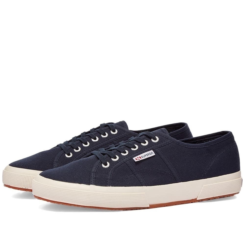 SUPERGA Blue Canvas 2750 Cotu Low Top Lace Up Sneakers EUC Size 9.5